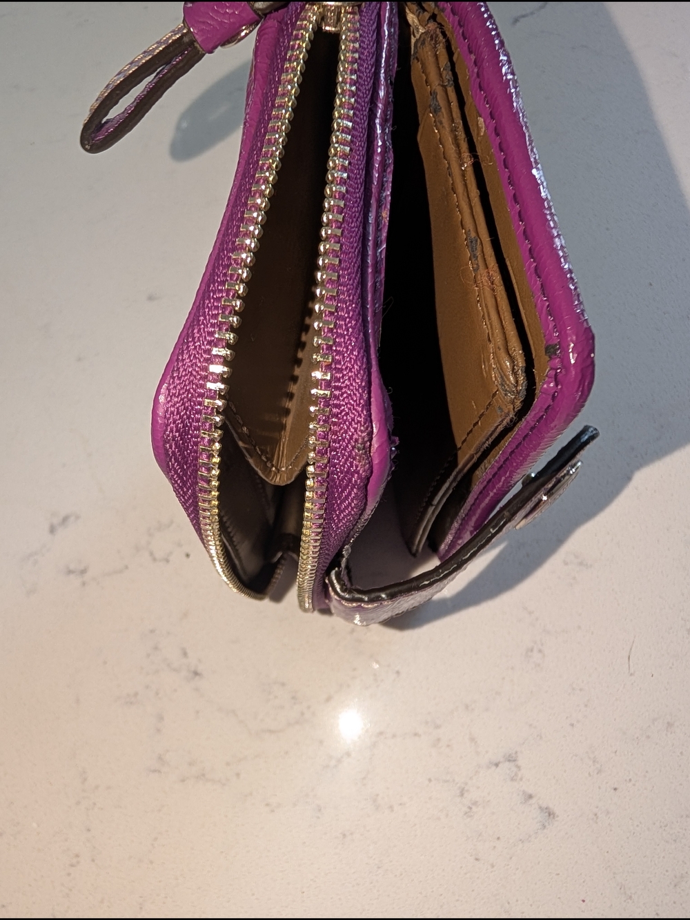 Coach Purple and Brown Bifold Wallet - Picture 6 of 10